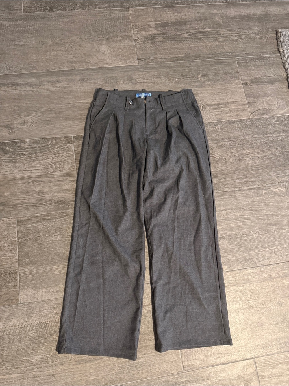 Woman’s Pleated Dress Pants - Charcoal Gray